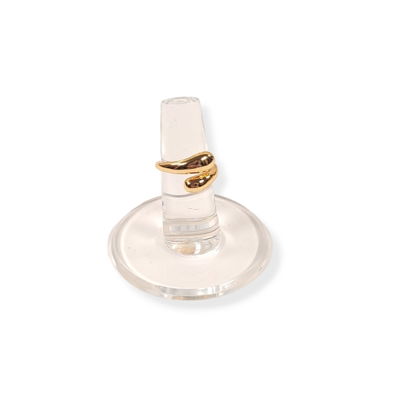 New!Adjustable Tear Drop Ring - Ladies One Size Fits All Rings. Stainless Steel - Picture 4 of 4